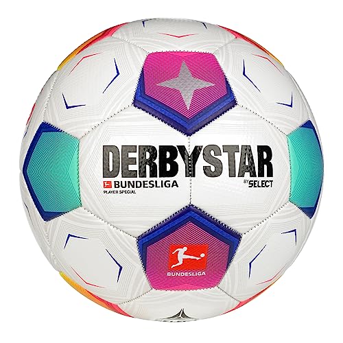 Derbystar Bundesliga Player Special v23 - Bundesliga Ball 23/24 - Unisex Fußball Größe 5 im Design des Offiziellen Spielballs