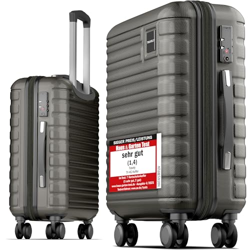 Travely Premium Handgepäck Koffer 55x40x20cm - passend für Ryanair, Lufthansa, Eurowings und co. I 36L Handgepäck Koffer mit sanften Rollen und praktischem TSA Schloss, Reisekoffer