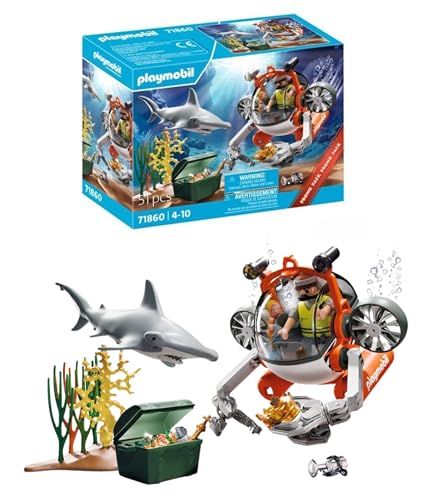PLAYMOBIL | Promo Pack | Schatzsuche mit U-Boot | Spielzeug ab 4 Jahren | Geschenk für Kinder | Fördert Kreativität & Abenteuerlust | Unterwasser-Abenteuer mit Figuren & Zubehör | 71860