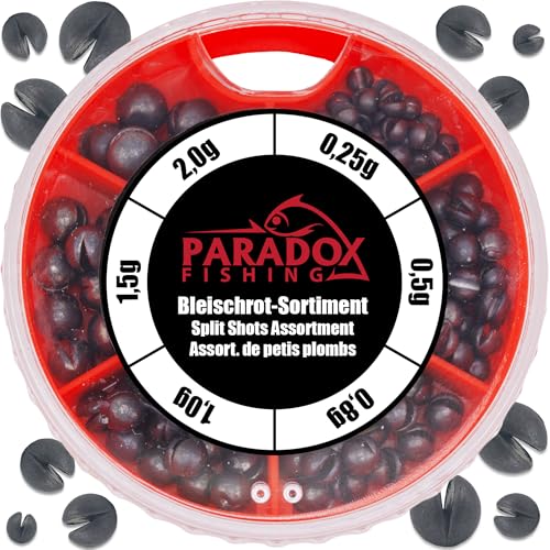 Paradox Fishing Bleischrot Angeln - Angelblei Blei Angelzubehör Angel Zubehör Schrotblei - Posen Angeln