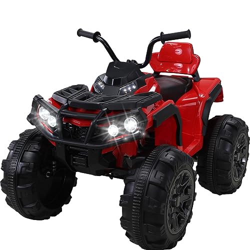 Original Actionbikes Motors Kinder Elektro Quad Bumper Offroad I Lizenziert - 2 x 35 Watt Motoren - 1x 12 V 7Ah Batterie - 6 Km/h - Beleuchtete Armaturen - Multimedia (Rot)
