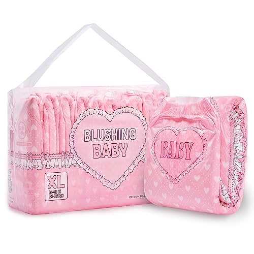 LittleForBig 5500-5800 ml Erwachsenen Gedruckten Windeln 10 Stück - Blushing Baby (XL)