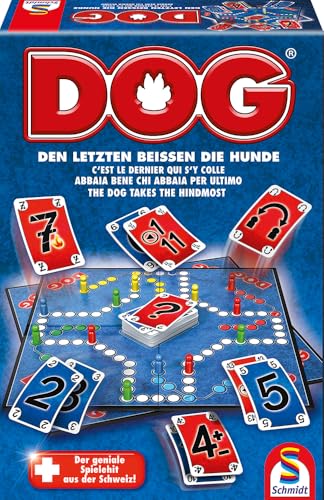 Schmidt Spiele 49201 Dog, Den letzten beissen die Hunde, Familienspiel, für 2 bis 6 Spieler