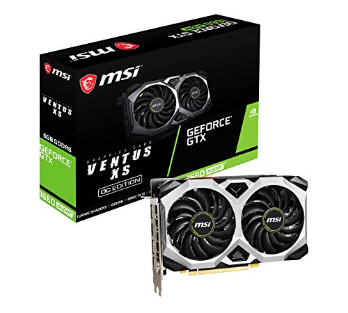 MSI GeForce GTX 1660 SUPER Ventus XS OC Grafikkarte - NVIDIA GTX 1660 SUPER, 6GB GDDR6 Speicher, 192-bit, 14 Gbps