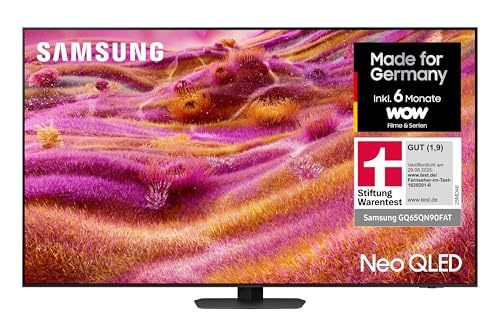 Samsung Neo QLED 4K QN90F 65 Zoll (163 cm) Mini LED, UHD Fernseher, NQ4 AI Gen3 Prozessor, Glare Free, Neo Quantum HDR+, 4K Upscaling Pro, Dolby Atmos, Knox Security, Samsung Vision AI Smart TV (2025)