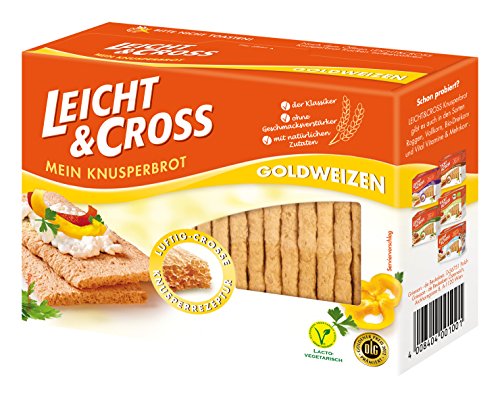 LEICHT&CROSS Knusperbrot Goldweizen, 8er Pack (8 x 125 g)
