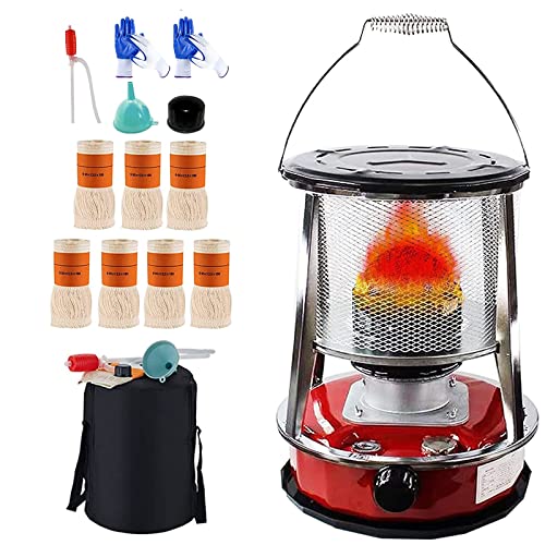 Yclty 3000W Petroleumofen Für Innenräume - Mobile Heizung Ohne Strom - Tragbarer Petroleumheizer Für Camping Und Kochen - Effizienter Ofen Mit Umfallschutz Und 7 Dochte