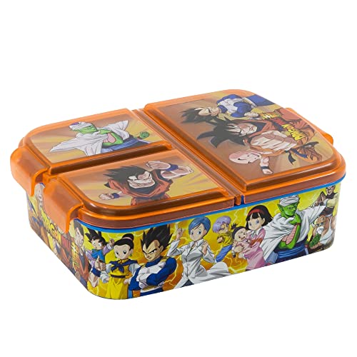 Stor Dragon Ball | Brotdose mit 3 Fächern für Kinder - Kinder-Lunchbox - Snackbox - Dekorierte Lunchbox, Estándar