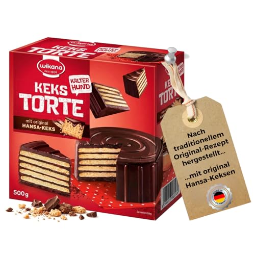 Wikana Kekstorte Kalter Hund 500 g – Original Schoko-Kuchenklassiker | Nostalgischer Dessertgenuss ohne Backen | Ostprodukte Kultgebäck für Kaffeezeit & Familie
