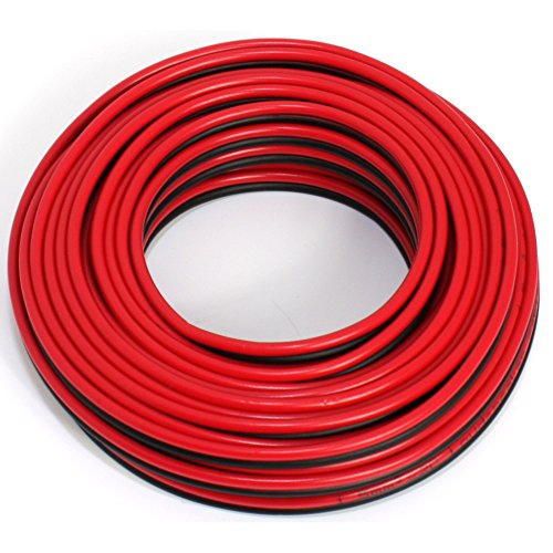 SeKi Lautsprecherkabel Rot/Schwarz 2x 1,50mm² – 10 Meter Ring | CCA-Kupfer Boxenkabel für klaren Sound bei HiFi, Heimkino und Car-HiFi mit Polaritätskennzeichnung
