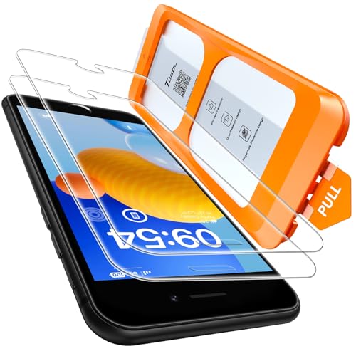 TOCOL für iPhone SE 2022/2020 für Panzerglas, für iPhone 8/7 / 6 / 6s für Panzerglas, Auto-Installation 9H Stoßfest Kratzfest Anti-Fingerabdruck Anti-Bläschen folie, Kompatibel mit Hülle, 2 Stück