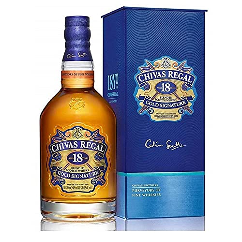 GESCHENK BLENDED SCOTCH WHISKY 18 JAHRE ALT GOLD UNTERSCHRIFT 70 CL IN EINER BOX