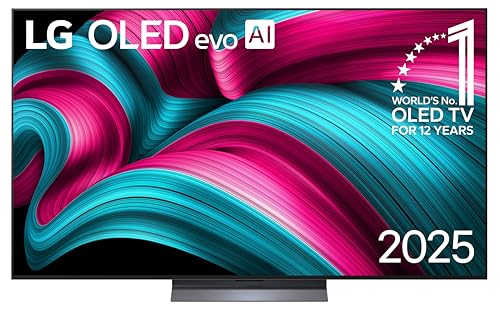 LG OLED65C54LA TV 65 Zoll (165 cm) 4K OLED evo AI TV (α9 Gen8 4K AI Prozessor, webOS 25, 120Hz (VRR bis zu 144Hz)) [Modelljahr 2025] [Energieklasse F]