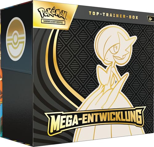 Pokémon-Sammelkartenspiel: Top-Trainer-Box Mega-Entwicklung: Guardevoir (1 Vollbild-Promokarte, 9 Boosterpacks & Zubehör)