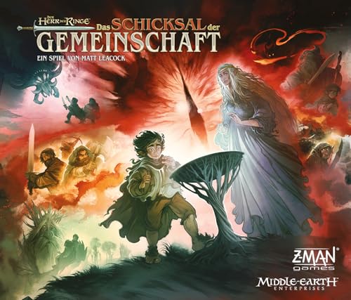 Z-Man Games Der Herr der Ringe: Das Schicksal der Gemeinschaft, kooperatives Brettspiel mit dem Pandemic-System, strategisches Kennerspiel in Mittelerde für 1 bis 5 Spieler, deutsche Version