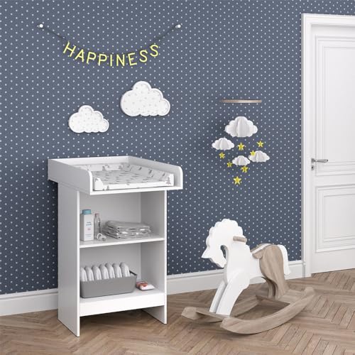 Vicco Wickelkommode Leo, Wickelaufsatz für die Kommode, Weiß, 60 x 103 cm