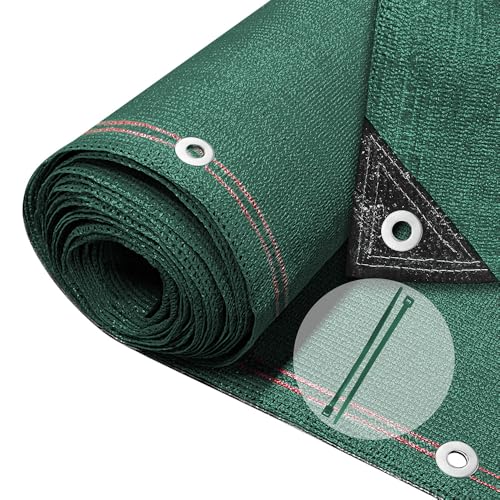 VOUNOT® Zaunblende 1.8×20m, Sichtschutz Zaun 230 g/m² HDPE Schattiernetz, Windschutz UV-resistent Reißfest, mit Löcher und Kabelbinder, Grün