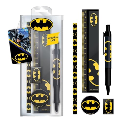 Schreibwarenset Batman, Black/Yellow