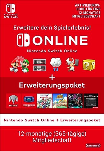 Nintendo Switch Online + Erweiterungspaket (Einzelmitgliedschaft) - Standard - Nintendo Switch - Download Code