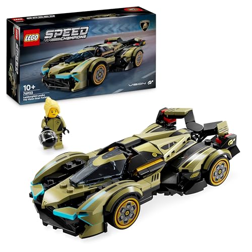 LEGO Speed Champions Lamborghini Lambo V12 Vision GT Supersportwagen, Spielzeugauto mit baubarem Modell für Kinder, Geschenk für Jungen, Mädchen und Gamingfans 76923