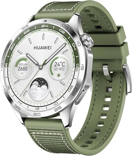 HUAWEI Watch GT 4 Smartwatch, bis zu 2 Wochen Akku, iOS & Android™, Kalorienmanagement, professionelle Gesundheitsüberwachung, SpO2, GPS, +6 Monate erweiterte Garantie, 46MM, Grün