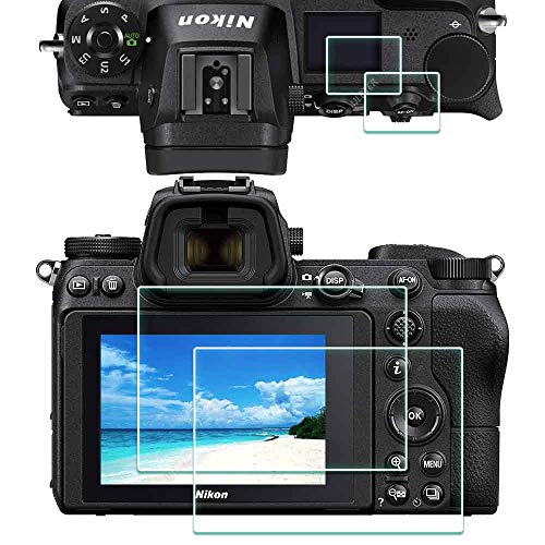 ULBTER Displayschutzfolie Schutzfolie für Nikon Z7 Z6 Z 6 Z 7 +OBEN Kamera, 9H Härte LCD Gehärtetes Glas,[2+2 Stück]