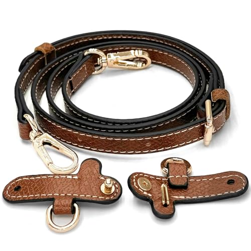 Schulterriemen aus Echtes Leder für Minitaschen,Schultergurt für Longchamp Tasche Damen,Tragegurt für Longchamp,Längenverstellbarer Ersatzriemen aus Hochwertiges Rindsleder