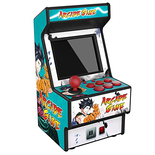 Mini Arcade Machine, Retro Handheld Konsole mit 156 Klassische Spielen, 2.8-Zoll LCD-Bildschirm, 16 Bit, Wiederaufladbare Batterie, Und RCA AV Kabel auf TV-Ausgang, für Kinder und Erwachsene (Grün)
