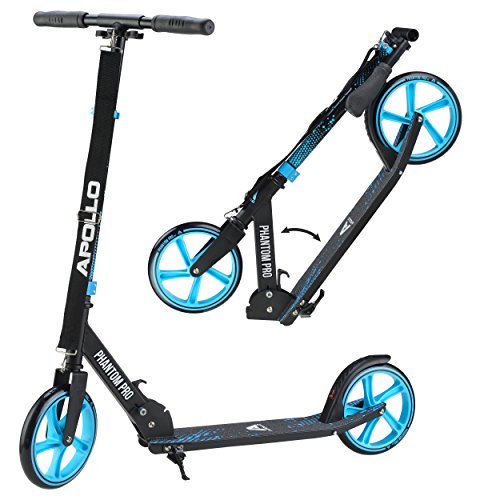 Apollo Phantom Pro City Scooter - XXL-Räder, faltbar, höhenverstellbar, Tretroller für Erwachsene, Kinder und Jugendliche, kompakter City-Roller