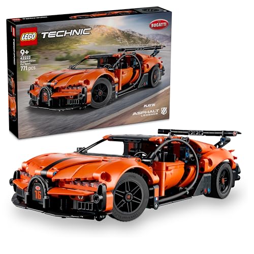 LEGO Technic Bugatti Chiron Pur Sport Hypercar - Modellauto - Rennauto zum Sammeln - Bugatti Spielzeugauto - Technic Sportwagen mit Lenkung, W16-Motor & Türen - Geschenk ab 9 Jahren - 42222