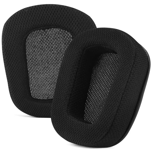 G933 G935 G633 G635 Ohrpolster, Yizhet 1 Paar Ersatz Ohrpolster Kompatibel mit Logitech G933 G633 G935 G635 Kopfhörer mit Memoryschaum Schwarz PU Leder (Schwarz)
