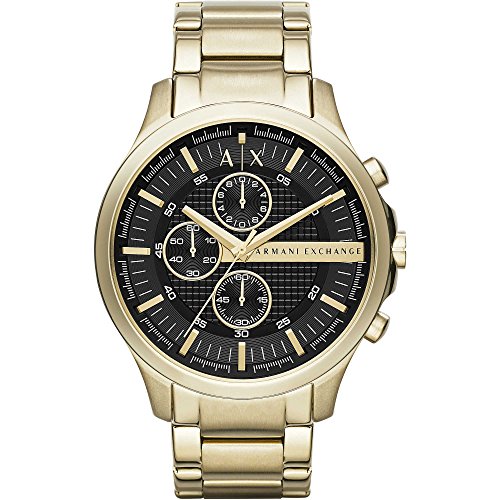 Armani Exchange Watch for Men, Chronograph Movement and 46mm Case Size with Stainless Steel, Leather or Silicone Strap