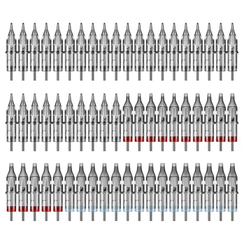 Tatooine Tattoo Patrone Nadeln - 60PCS Gemischte Tattoo Nadeln 3RL 5RL 7RL 5M1 7M1 9M1 7RM 9RM 11RM Tattoo Zubehör für Tattoo-Maschine