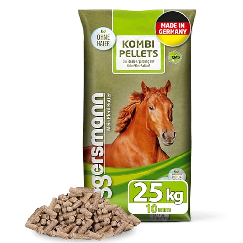Eggersmann Mein Pferdefutter Kombi Pellets 10 mm 25 kg - Pelletiertes Mischfutter für Pferde & Ponys - Ideale Ergänzung zur Hafer- & Heufütterung - Pferdefutter eiweißreduziert & haferfrei