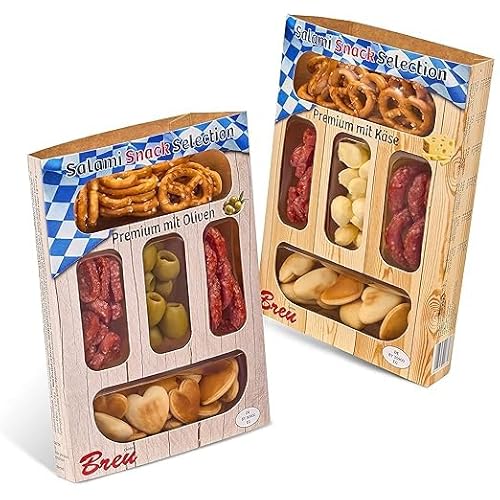 WURSTBARON® Salami Snack Selection Premium Set - Salami, Olive, Käse, Brezeln