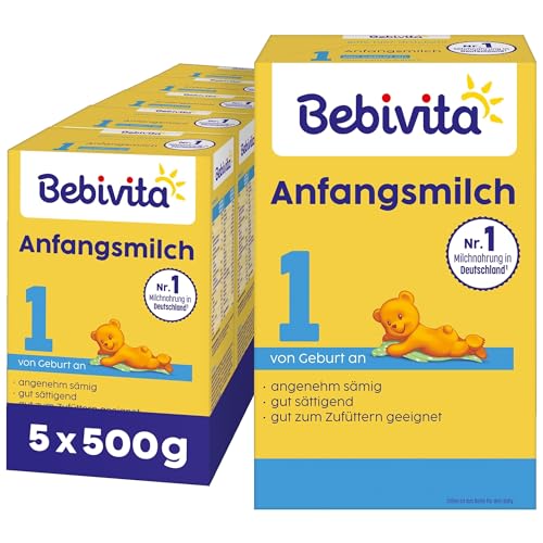 Bebivita 1 Anfangsmilch, von Geburt an, (5 x 500g)