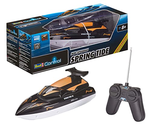 Revell Control Spring Tide I Ferngesteuertes RC Boot I für Kinder und Erwachsene ab 8 Jahren I Mit LI-ION Akku für Stundenlangen Spaß I GHz Fernsteuerung I Ideal für Einsteiger