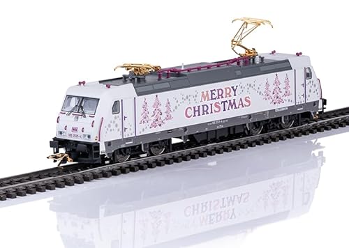 Märklin H0 - Weihnachtslokomotive BR 185.2 – mfx-Decoder – Spezialmotor - Kupplungsbügel mit 24-karätigem Gold vergoldet - Epoche VI