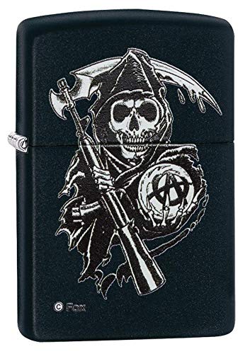 Zippo 2.003.710 Feuerzeug Sons of Anarchy, SOA, schwarz matt