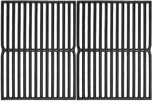 Denmay 38cm x 28.6cm Grillrost Gusseisen 7522 für Weber Spirit Classic E/S 200 210 (mit Seitlichen Brennerknöpfen) Spirit 500, Grillrost Ersatz 7521, 2 Pack
