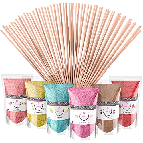 Misskandy®- Zuckerwatte Zucker 6X160Gr (Natürliche Aromen und Farben) Erdbeer-Cola -Piña Colada-Apfel-Marshmallow-Himbeere/Zuckerwattemaschine/ + 20 wiederverwendbare Sticks (kostenlos)…