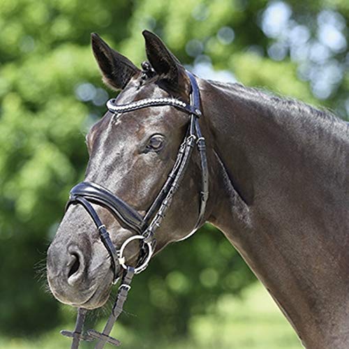 Euroriding Trense Wave Diamonds British Line | Farbe: Black | Größe: Full