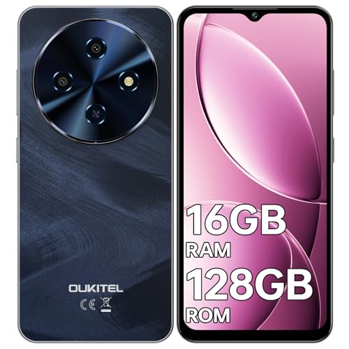 OUKITEL C5 Smartphone Ohne Vertrag, 16GB RAM+128GB ROM/1TB Handy Ohne Vertrag, 6.52