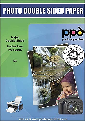 PPD 100xA4 Inkjet Flyerpapier 130g Matt Beidseitig Beschichtet für Druck in Fotoqualität PPD-40-100