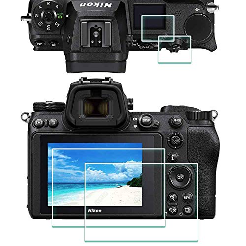 ULBTER Displayschutz schutzfolie für Nikon Z 7II / Z 6II Z6II Z7II + Top [2 + 2 Stück], Displayschutzfolie 0,3 mm 9H Härte Z7 II Z6 II Hartglas-Abdeckung Anti-Kratzer Anti-Fingerabdruck