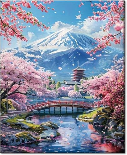 Gutluz Malen nach Zahlen Erwachsene Landschaft - paint by numbers adult blume - cheerful painting Kits Meer - Malen Nach Zahlen Erwachsene Leinwand Pinsel - (CD155)