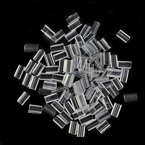 100 Stück Keratin Bondings Ersatzbondings U Tip für Haarverlängerung (Weiß)