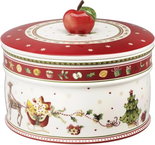 Villeroy & Boch - Winter Bakery Delight Plätzchendose bunt, Gebäckdose Weihnachtlich groß, Keksdose Keramik Weihnachten für Plätzchen, Gebäck und Kekse, Premium Porzellan