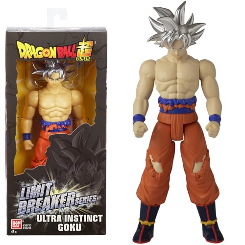 BANDAI - Dragon Ball Super - Goku Ultra Instinkt - Limit Breaker Figur 30 cm - Offizielle Dragon Ball Lizenz - Große Gelenkige Goku Ultra Instinct Figur - Spielzeug für Kinder ab 4 Jahren - 36734