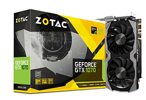 ZOTAC GeForce GTX 1070 Mini Grafikkarte (NVIDIA GTX 1070, 8GB GDDR5, 256bit, Base-Takt 1518 MHz, Boost-Takt 1708 MHz, 8 GHz)